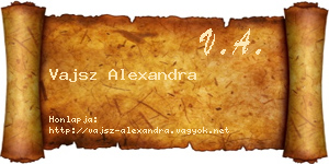 Vajsz Alexandra névjegykártya