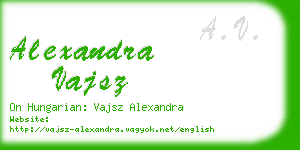 alexandra vajsz business card